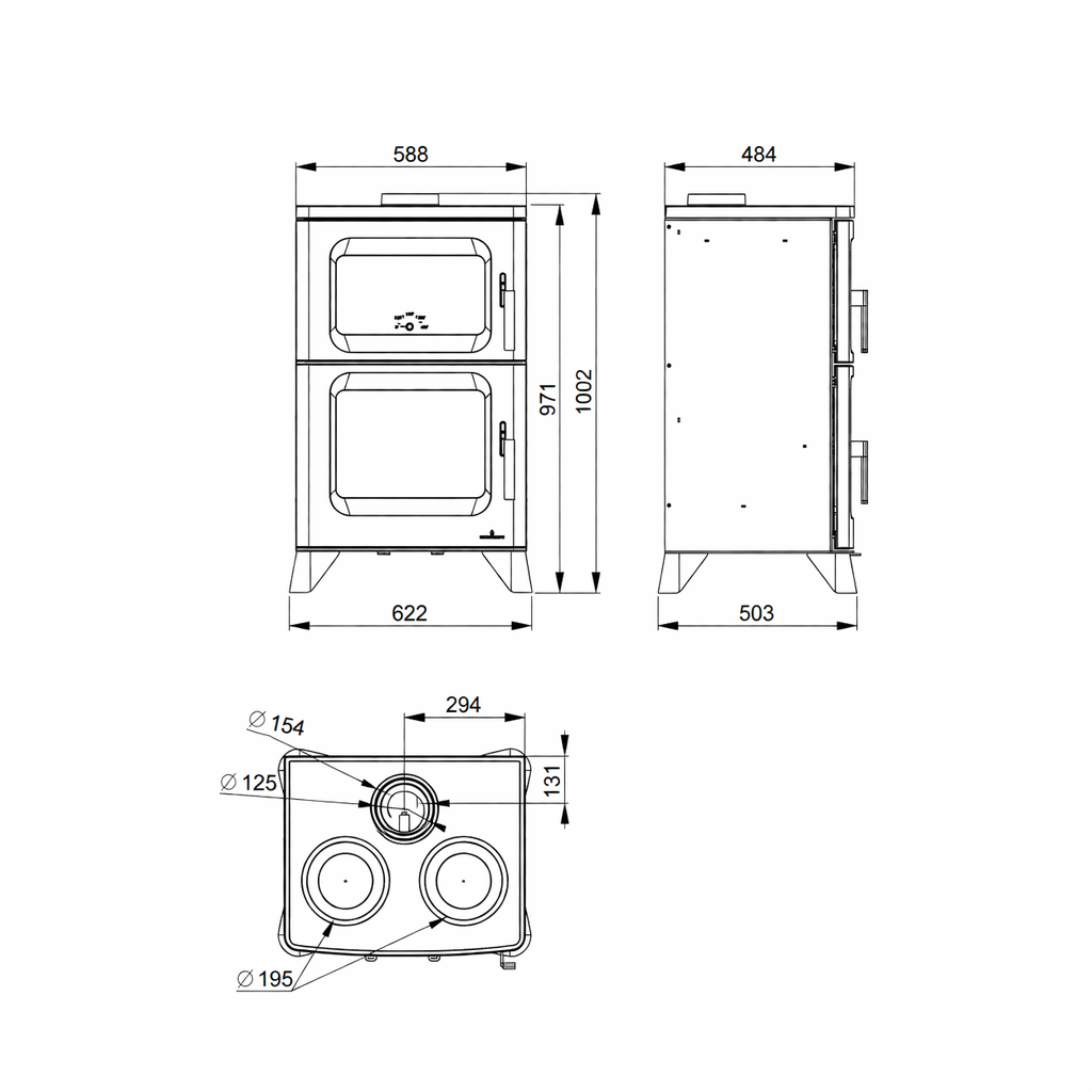 Piecyk na drewno Flexi Trinity 16 kW